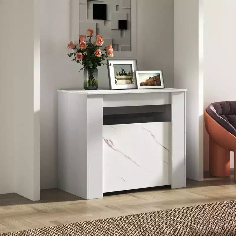 Grande console extensible multifonctionnelle de 118.11, table à manger pour 5-8 personnes
