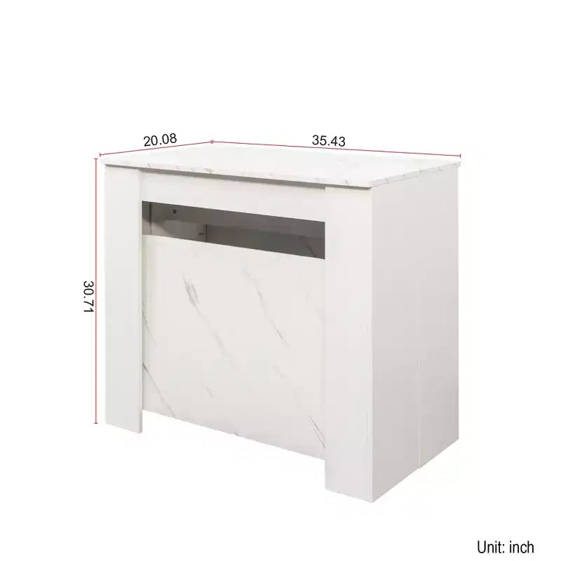 Grande console extensible multifonctionnelle de 118.11, table à manger pour 5-8 personnes