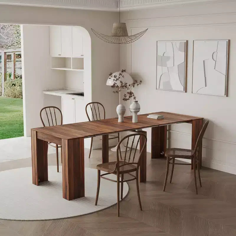 Grande console extensible multifonctionnelle de 118.11, table à manger pour 5-8 personnes