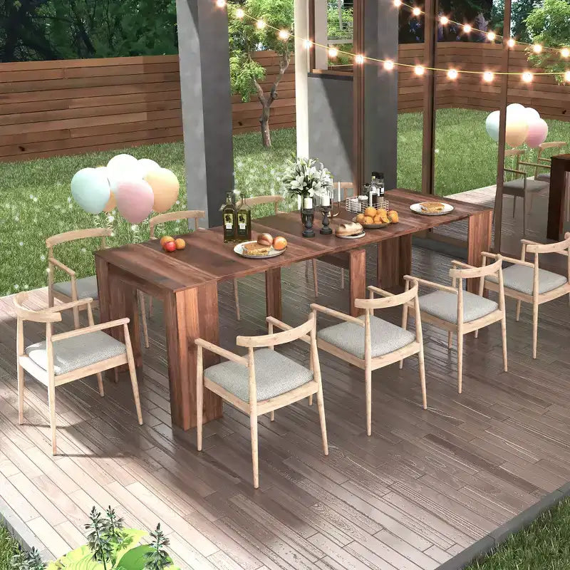 Grande console extensible multifonctionnelle de 118.11, table à manger pour 5-8 personnes