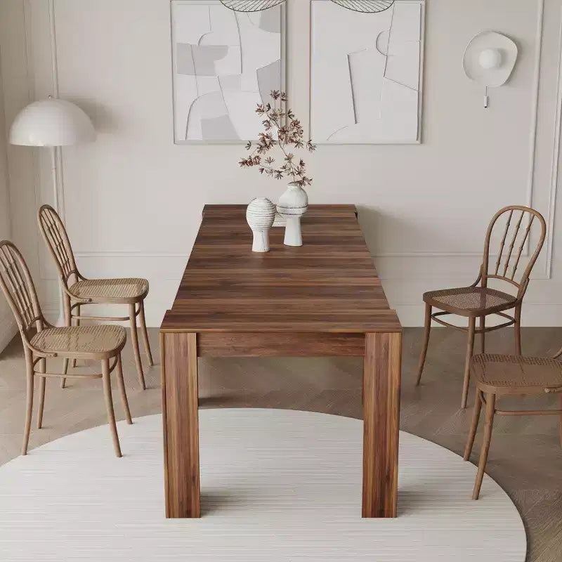 Grande console extensible multifonctionnelle de 118.11, table à manger pour 5-8 personnes