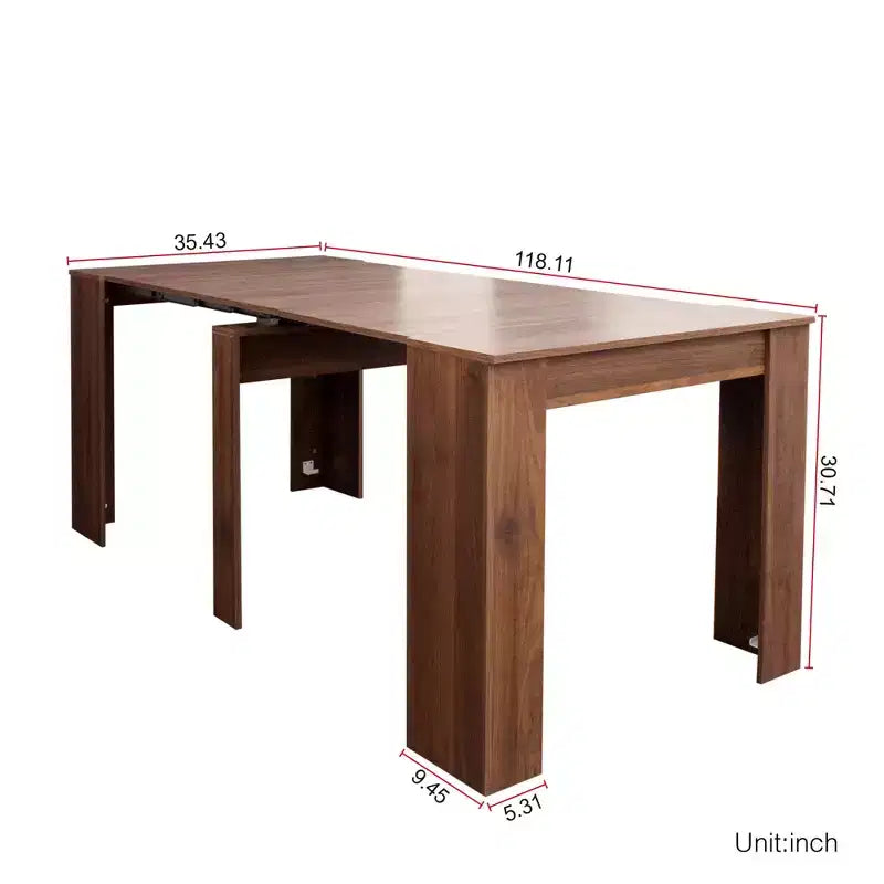 Grande console extensible multifonctionnelle de 118.11, table à manger pour 5-8 personnes