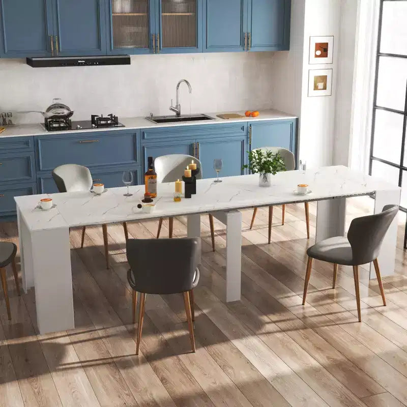 Grande console extensible multifonctionnelle de 118.11, table à manger pour 5-8 personnes