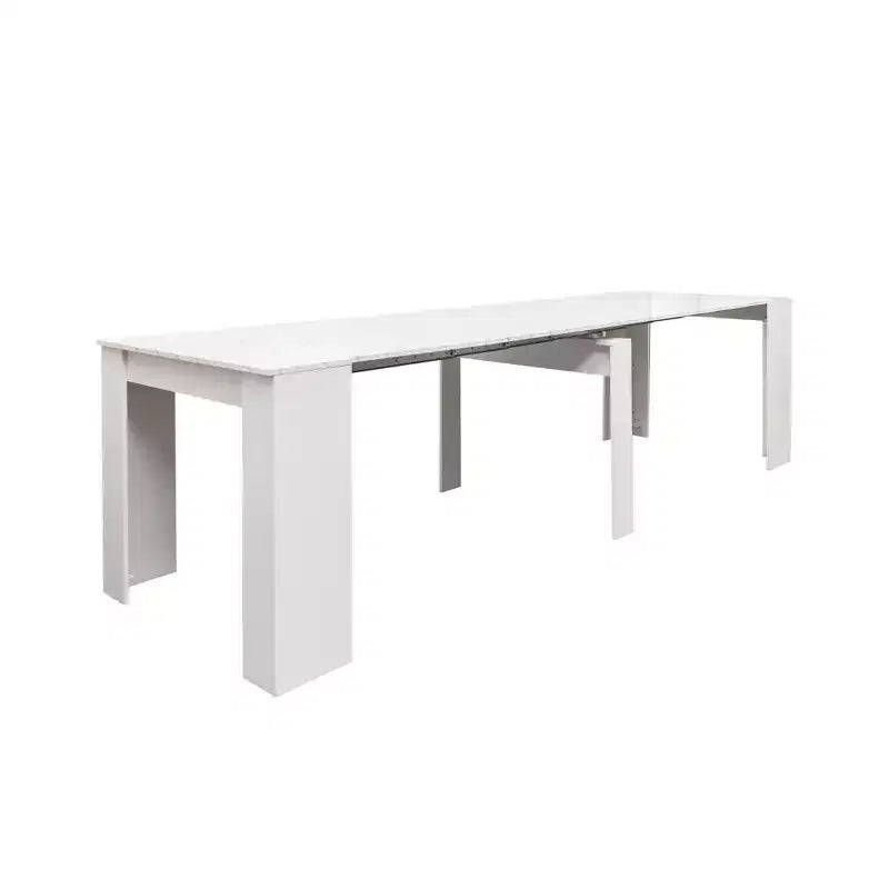 Grande console extensible multifonctionnelle de 118.11, table à manger pour 5-8 personnes
