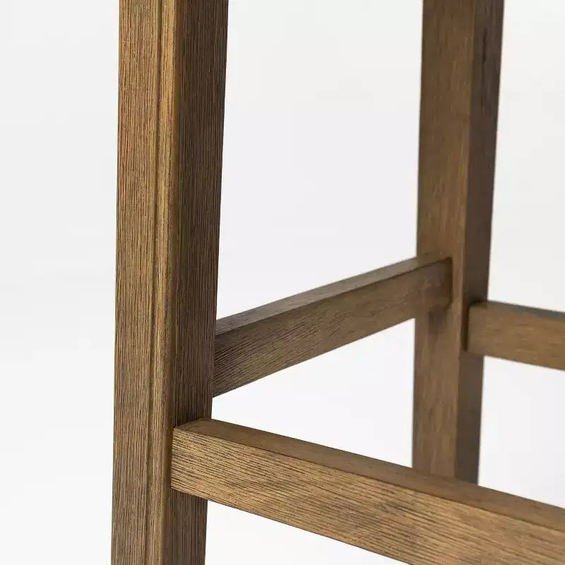 Rückenloser Thekenhocker im Satteldesign mit Stoffbezug 26