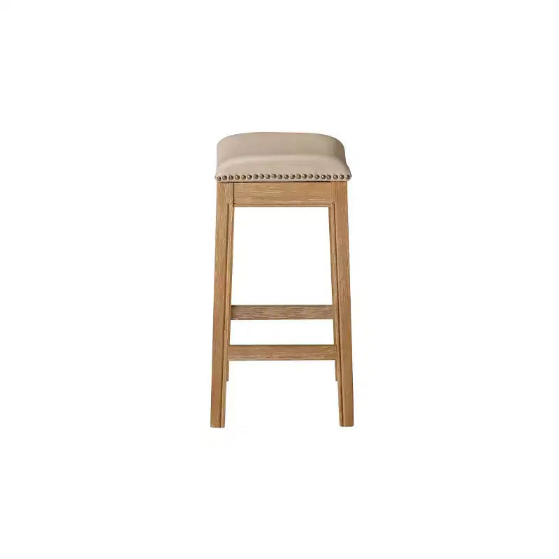 Rückenloser Thekenhocker im Satteldesign mit Stoffbezug 26