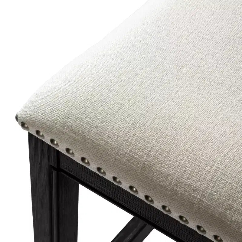 Rückenloser Thekenhocker im Satteldesign mit Stoffbezug 26