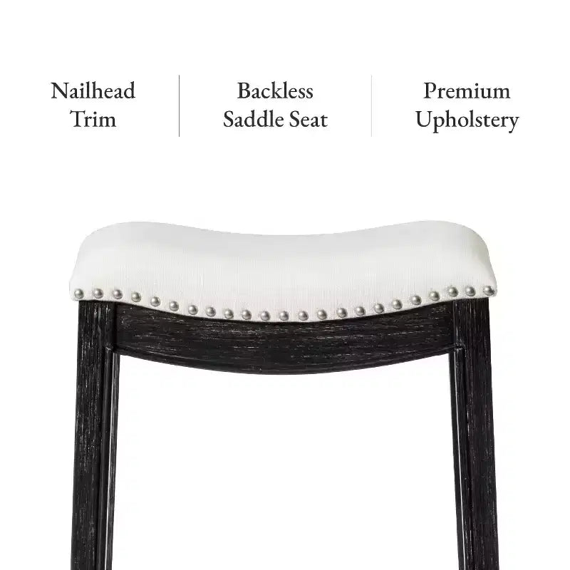 Rückenloser Thekenhocker im Satteldesign mit Stoffbezug 26