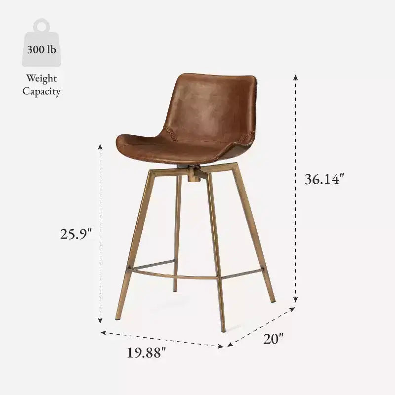 Thekenhocker mit Kunstlederbezug 26