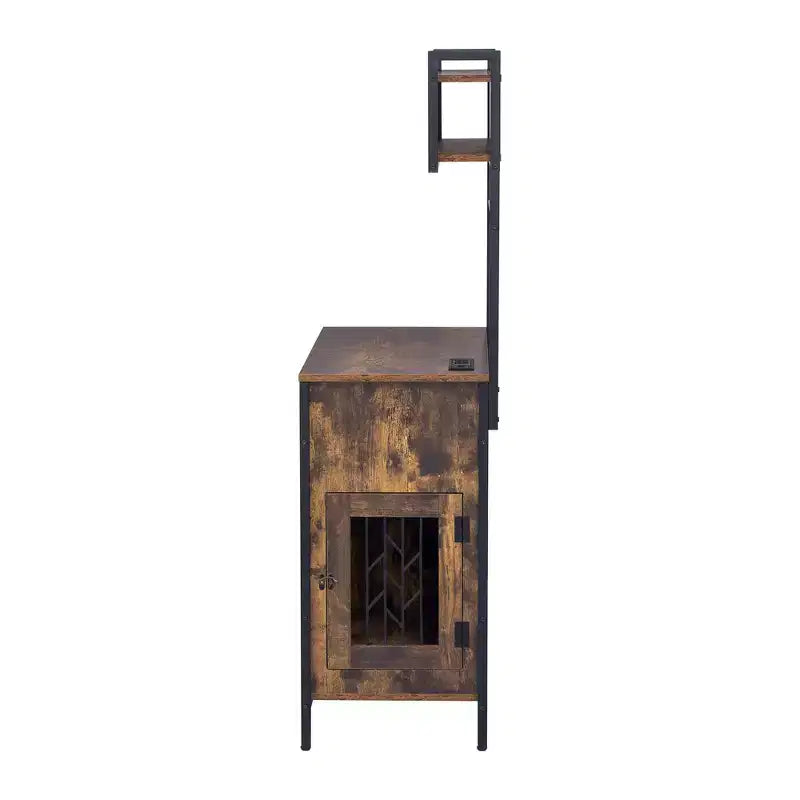 Hundekäfig-Möbel mit Ablageregalen, haustierfreundliches Küchen-Bäckerregal mit Haustierkäfig, Hundekäfig-Couchtischschrank für Wohnzimmer und Eingangsbereich