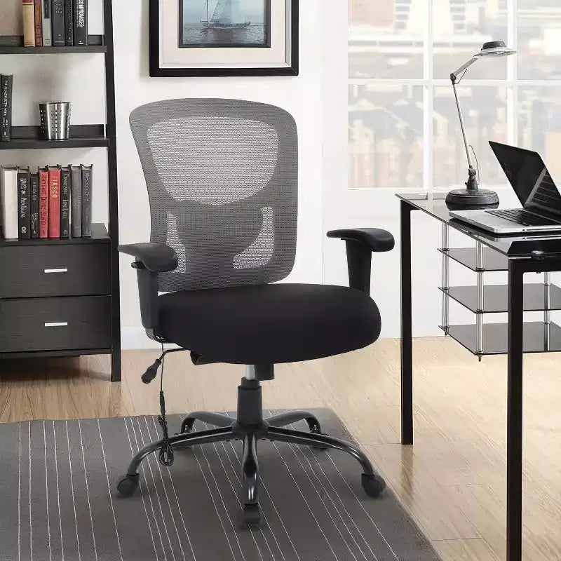 Ergonomischer Bürostuhl für große und kräftige Personen, bis 400lbs, Netzstoff-Schreibtischstuhl