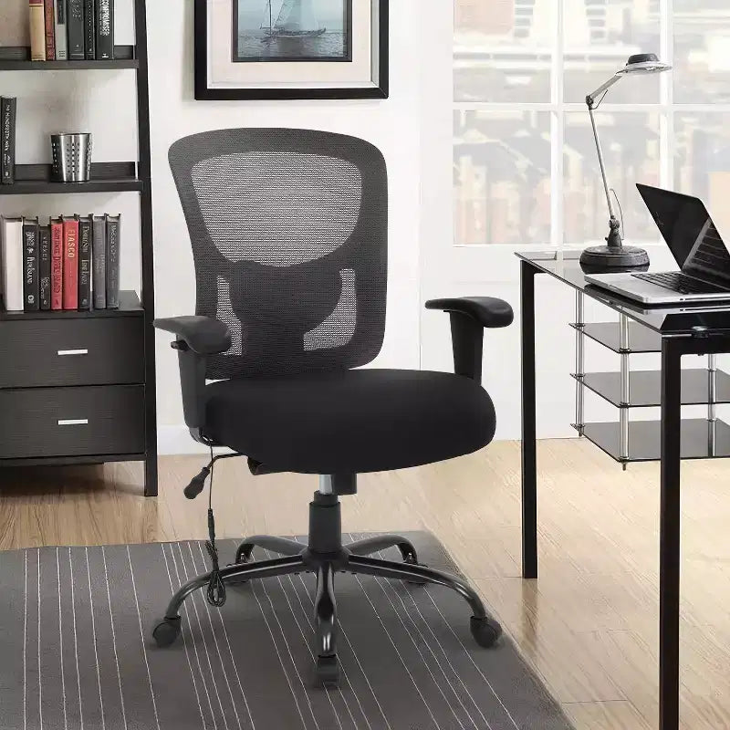 Ergonomischer Bürostuhl für große und kräftige Personen, bis 400lbs, Netzstoff-Schreibtischstuhl