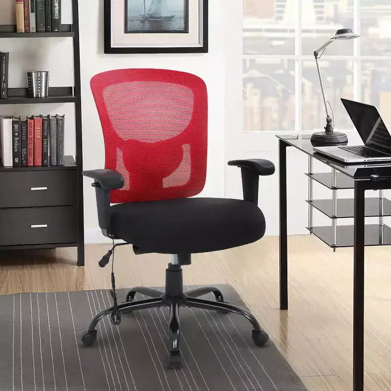 Ergonomischer Bürostuhl für große und kräftige Personen, bis 400lbs, Netzstoff-Schreibtischstuhl