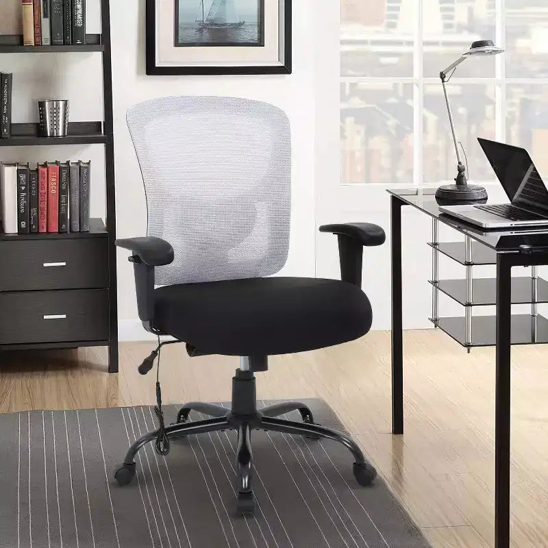Ergonomischer Bürostuhl für große und kräftige Personen, bis 400lbs, Netzstoff-Schreibtischstuhl