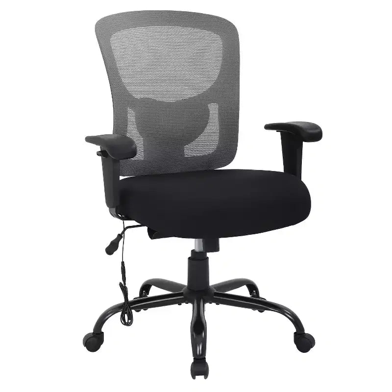 Chaise de bureau ergonomique pour personnes grandes et fortes, capacité de 400lbs, chaise de bureau en maille