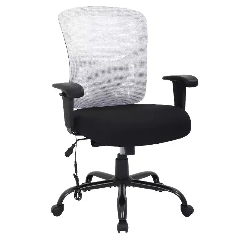 Chaise de bureau ergonomique pour personnes grandes et fortes, capacité de 400lbs, chaise de bureau en maille