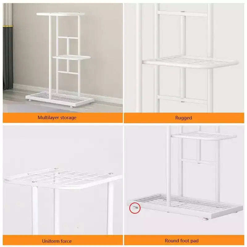 Support à plantes d’intérieur à 8 niveaux, étagère à plantes à plusieurs niveaux en métal pour terrasse, jardin, chambre, coin salon ou balcon