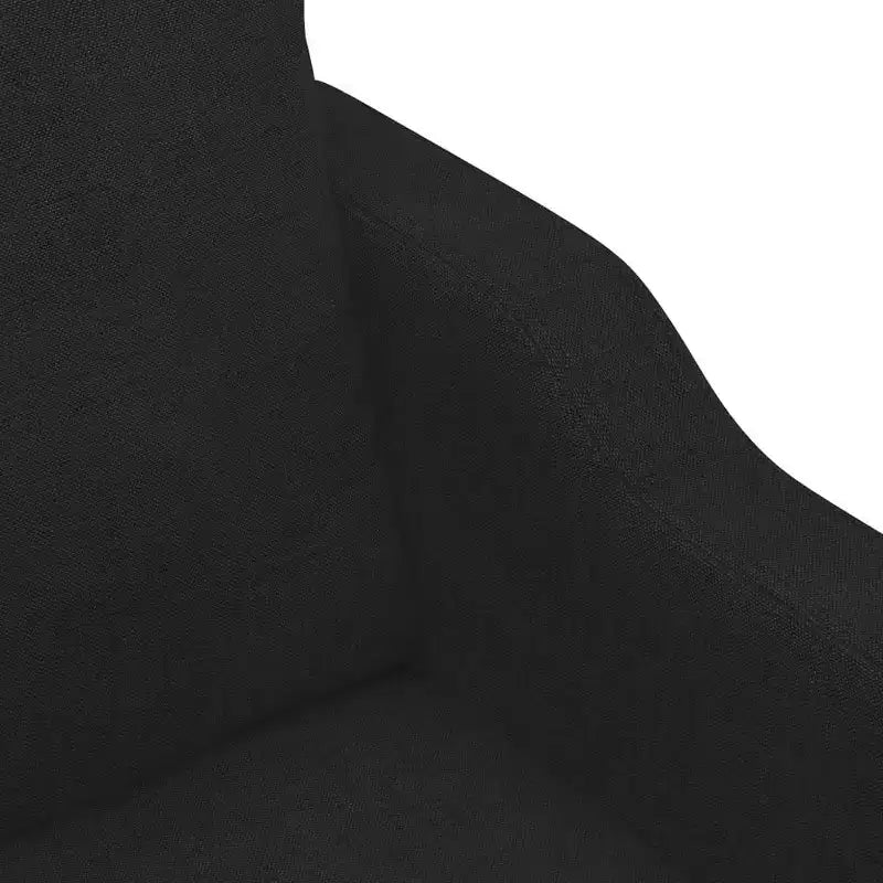 Canapé moderne 2 places - tissu noir et structure en métal avec rembourrage épais pour salon, séjour ou terrasse