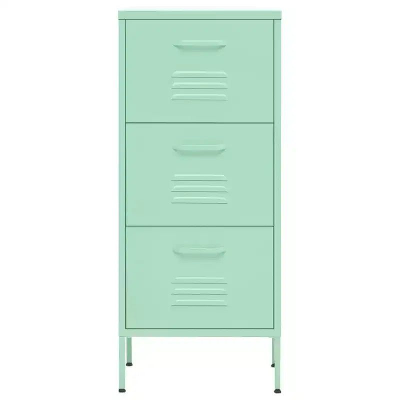 Armoire de rangement en acier bleu marine, pieds réglables, taille moyenne - menthe