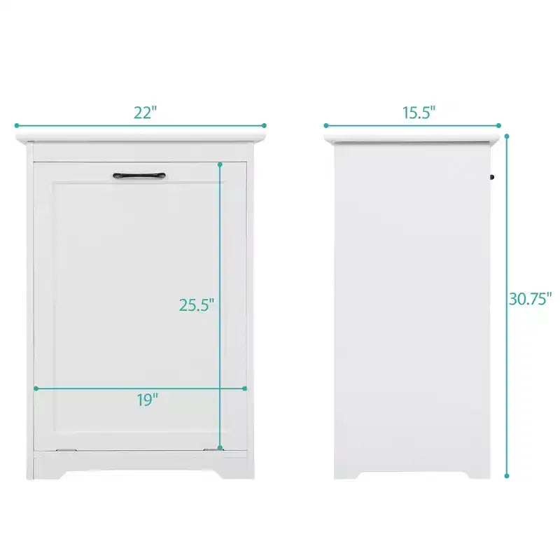 Poubelle basculante et panier à linge avec porte inclinable réglable, meuble en bois pour cuisine