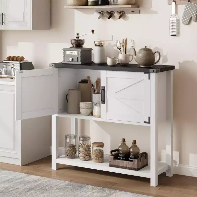 Mesa consola para recibidor con espacio de almacenamiento, mueble bar de madera para café, aparador estrecho, mesa para sofá y recibidor para pasillo