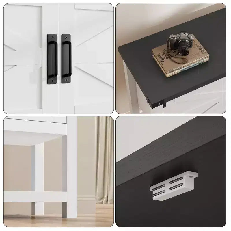 Mesa consola para recibidor con espacio de almacenamiento, mueble bar de madera para café, aparador estrecho, mesa para sofá y recibidor para pasillo