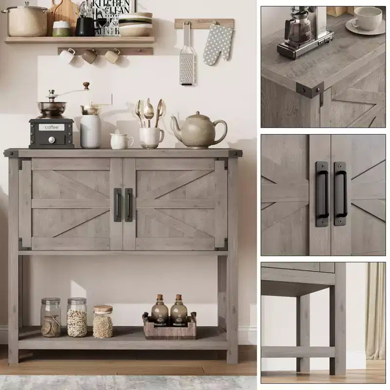 Mesa consola para recibidor con espacio de almacenamiento, mueble bar de madera para café, aparador estrecho, mesa para sofá y recibidor para pasillo