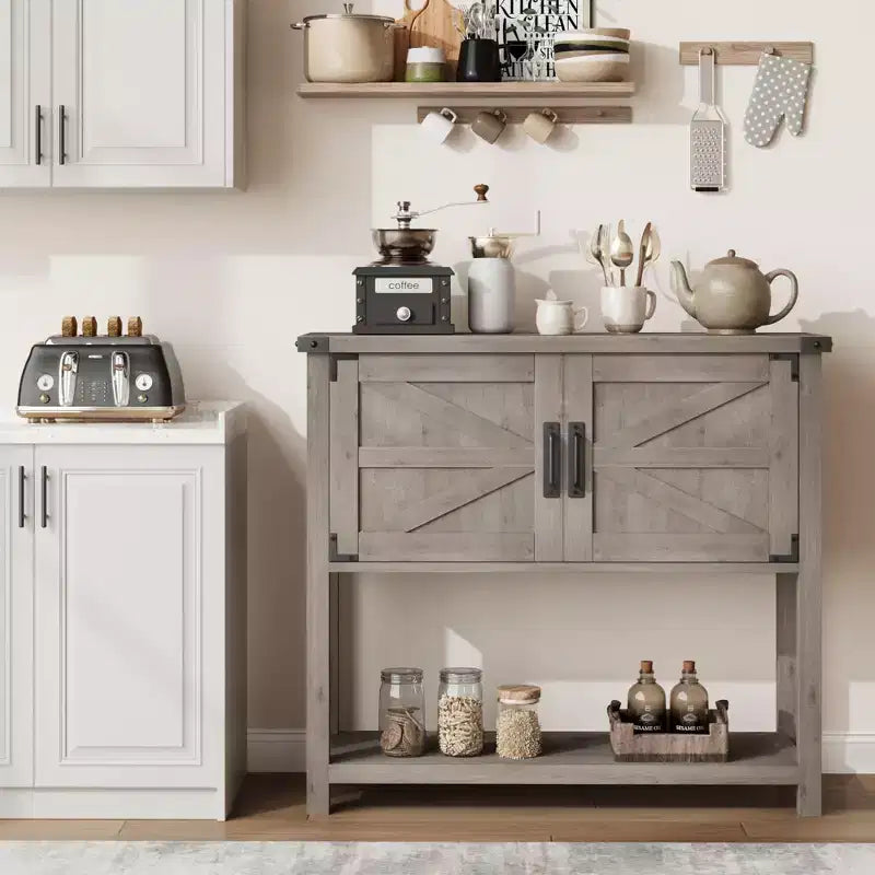 Mesa consola para recibidor con espacio de almacenamiento, mueble bar de madera para café, aparador estrecho, mesa para sofá y recibidor para pasillo