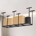 Deckenregal zur Garagenaufbewahrung, Stahlregale für die Decke, höhenverstellbar von 22-40 Zoll, platzsparend für Dachboden, Keller und Schuppen (4/6 Pfosten)