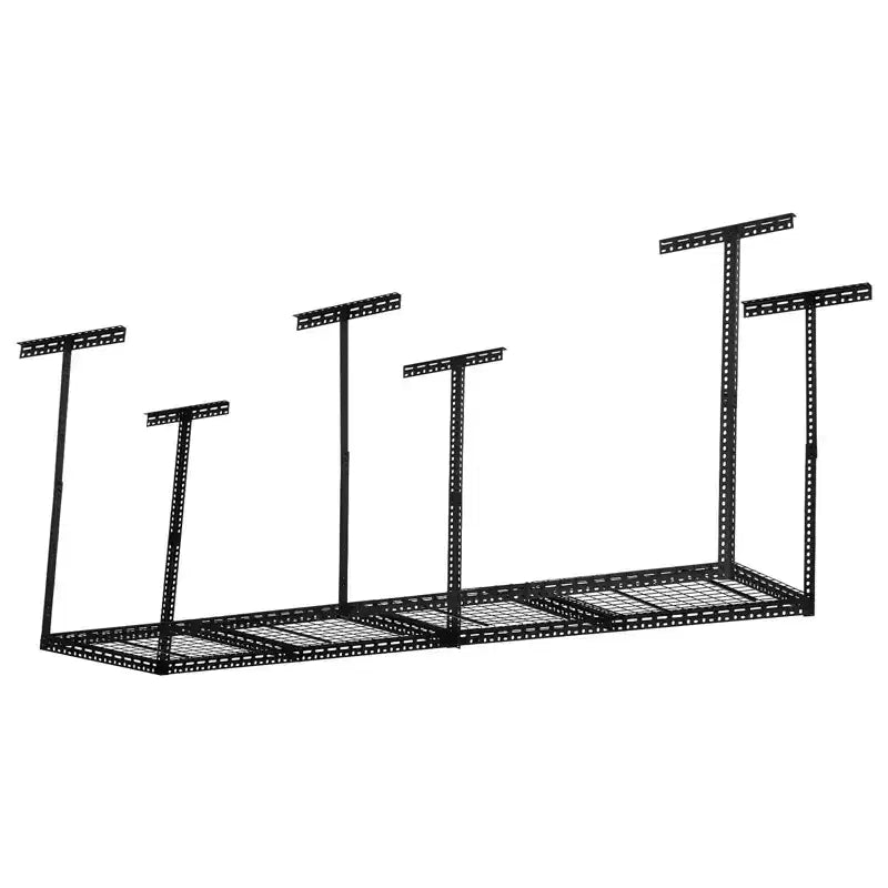 Deckenregal zur Garagenaufbewahrung, Stahlregale für die Decke, höhenverstellbar von 22-40 Zoll, platzsparend für Dachboden, Keller und Schuppen (4/6 Pfosten)