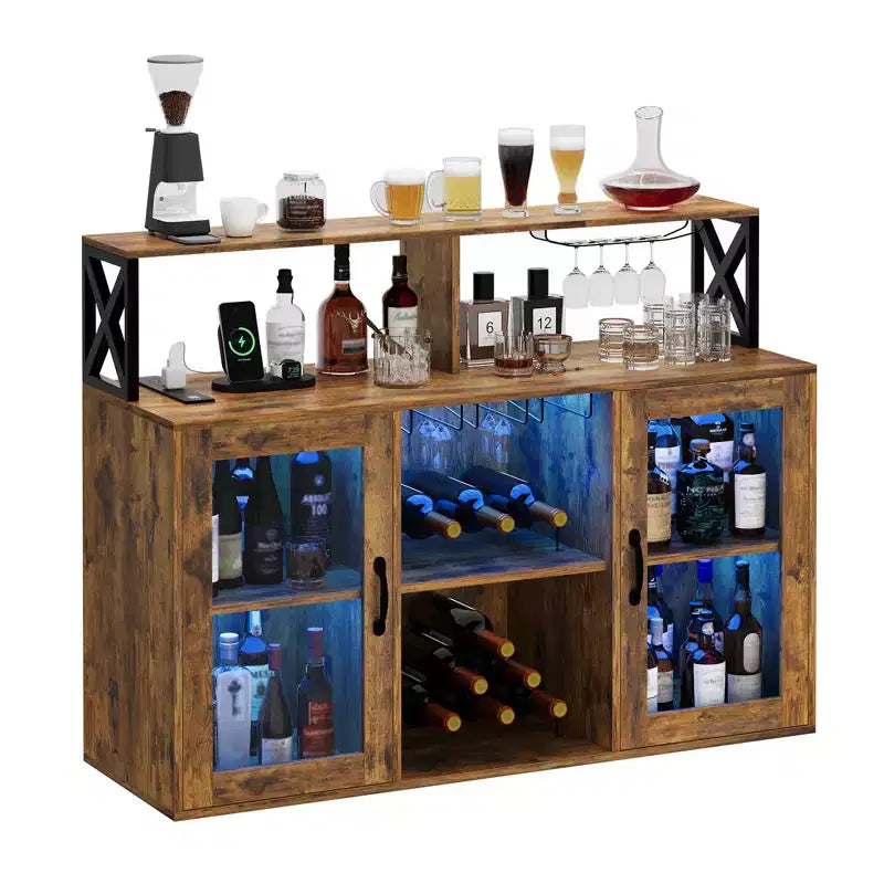 Weinschrank mit Weinregal, moderner Kaffeebarschrank mit Ablagefläche, Spirituosenschrank, Sideboard für die Küche