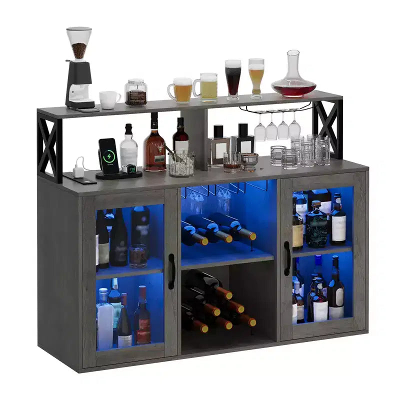 Weinschrank mit Weinregal, moderner Kaffeebarschrank mit Ablagefläche, Spirituosenschrank, Sideboard für die Küche