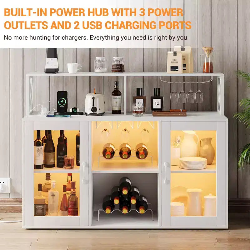 Weinschrank mit Weinregal, moderner Kaffeebarschrank mit Ablagefläche, Spirituosenschrank, Sideboard für die Küche