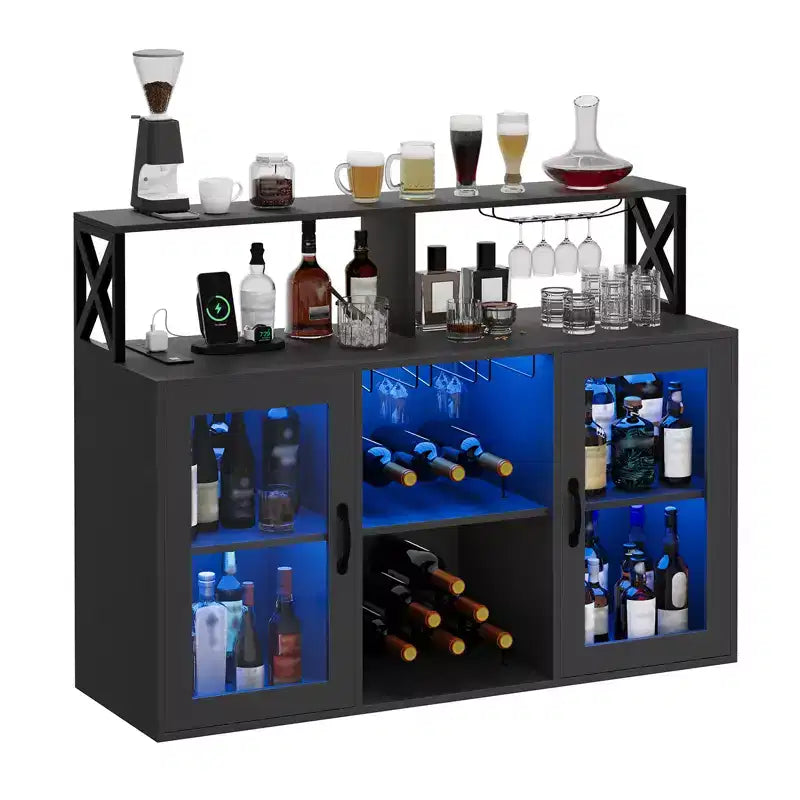 Weinschrank mit Weinregal, moderner Kaffeebarschrank mit Ablagefläche, Spirituosenschrank, Sideboard für die Küche