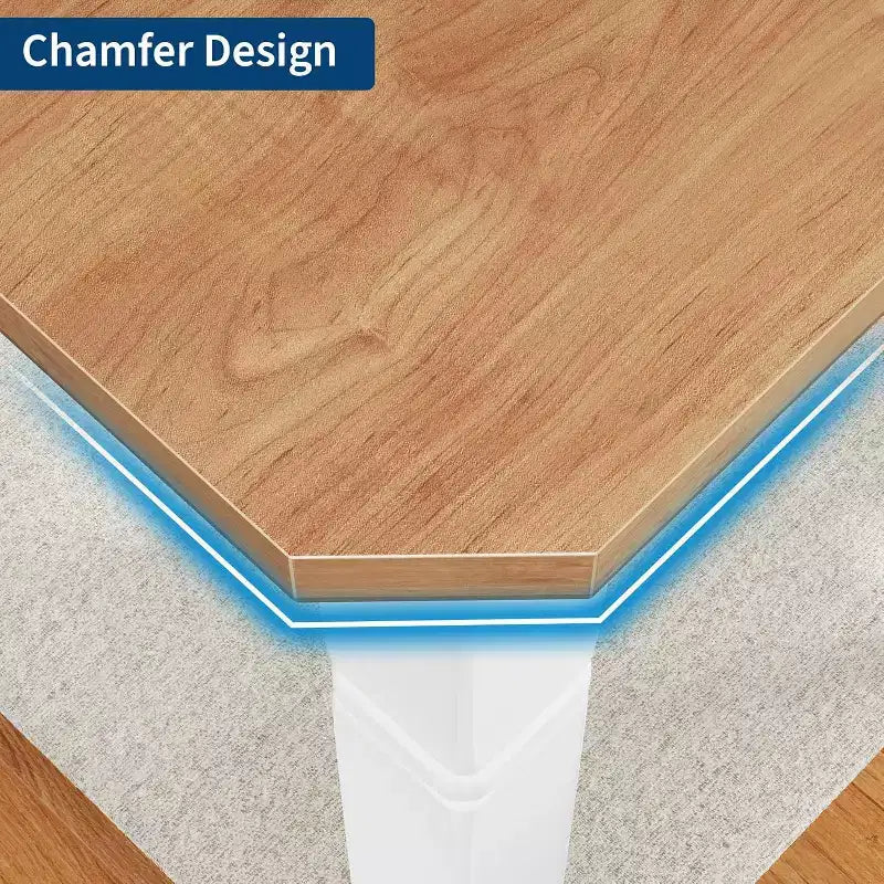 Table de salle à manger champêtre de 78,7 pour 6 à 8 personnes - table de cuisine industrielle avec cadre en métal et coins chanfreinés, pour salle à manger et petits espaces