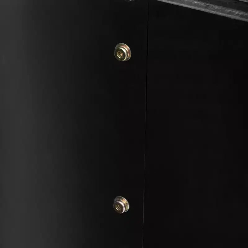 Table basse au design Art déco incurvé pour salon ou salle à manger, noir antique