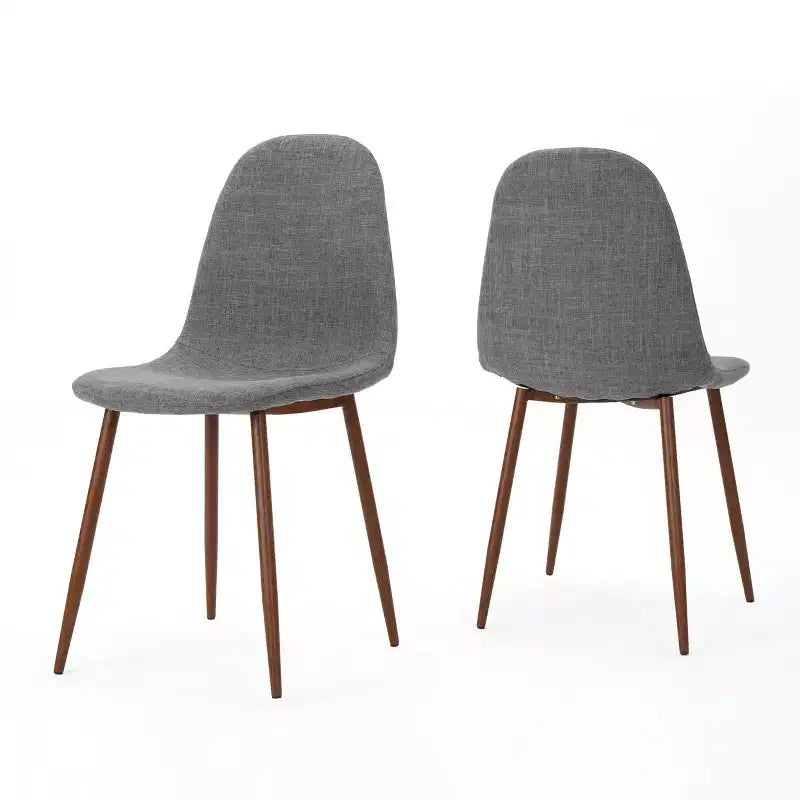 Esszimmerstühle mit Stoffbezug im Mid-Century-Modern-Stil (2er-Set)