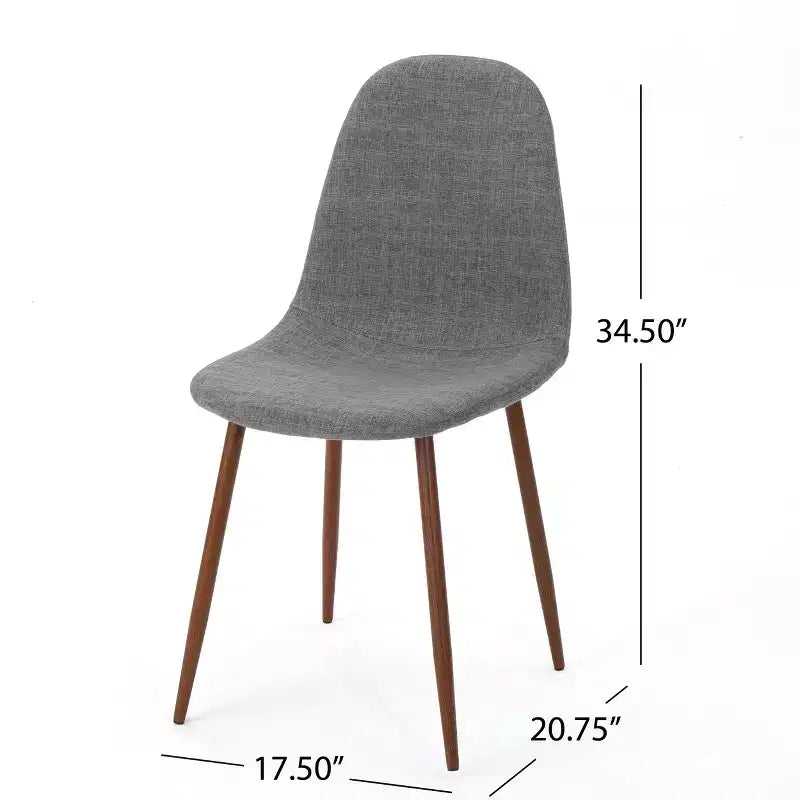 Esszimmerstühle mit Stoffbezug im Mid-Century-Modern-Stil (2er-Set)
