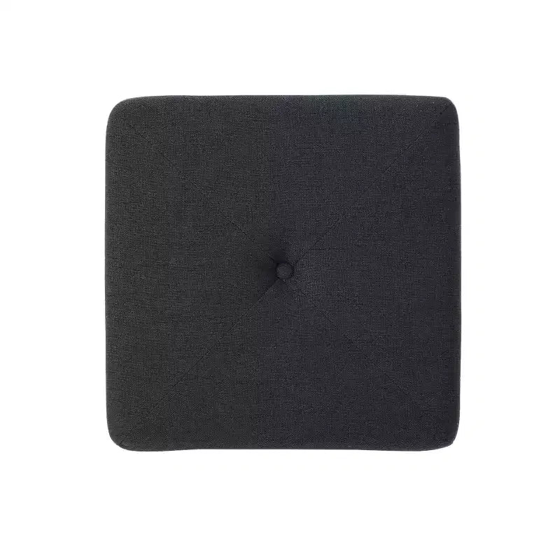 Pouf carré contemporain en tissu capitonné