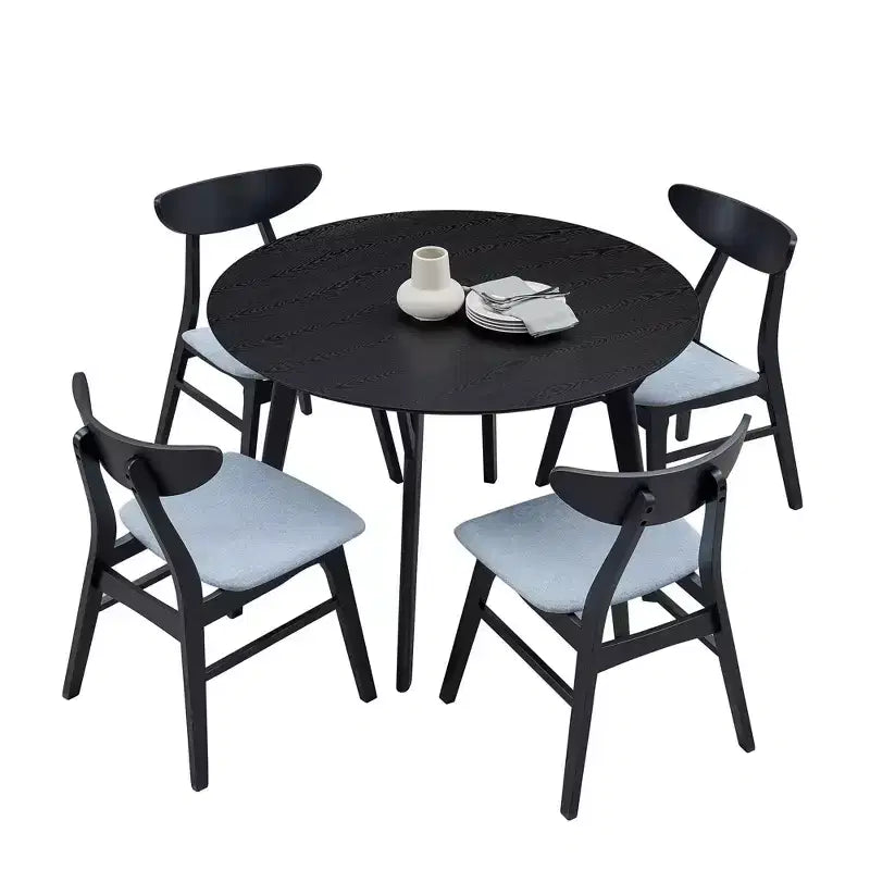 Mesa de comedor redonda de madera de 42 pulgadas, mesa de cocina para 4 personas, para comedor