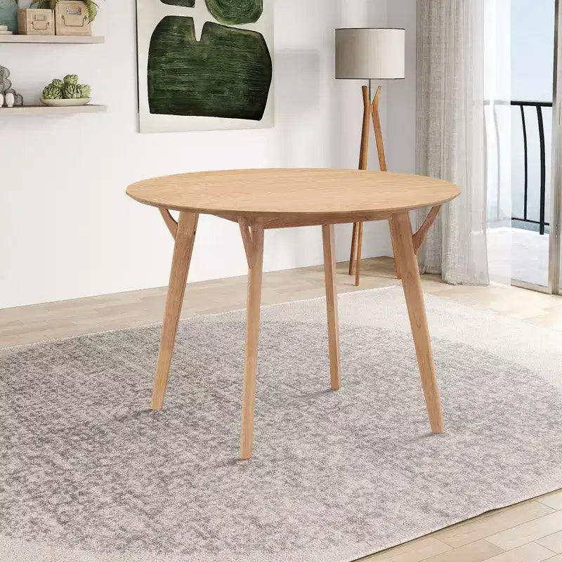 Table de salle à manger ronde en bois de 42, table de cuisine pour 4 personnes