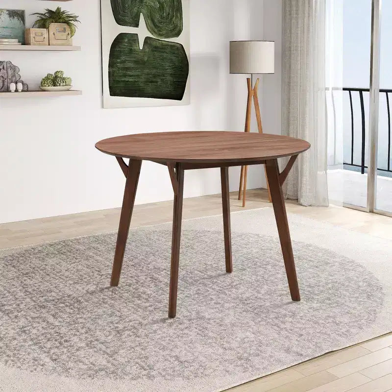 Table de salle à manger ronde en bois de 42, table de cuisine pour 4 personnes