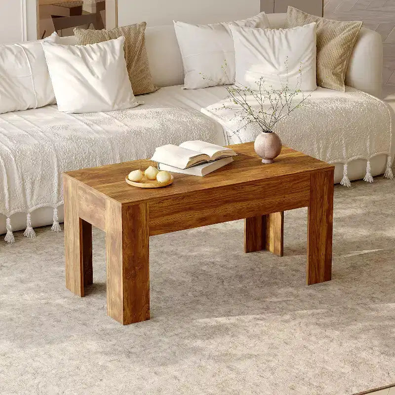 Table basse multifonction avec rangement dissimulé et caractéristiques tactiques, table basse, bureau pour enfants, petite table