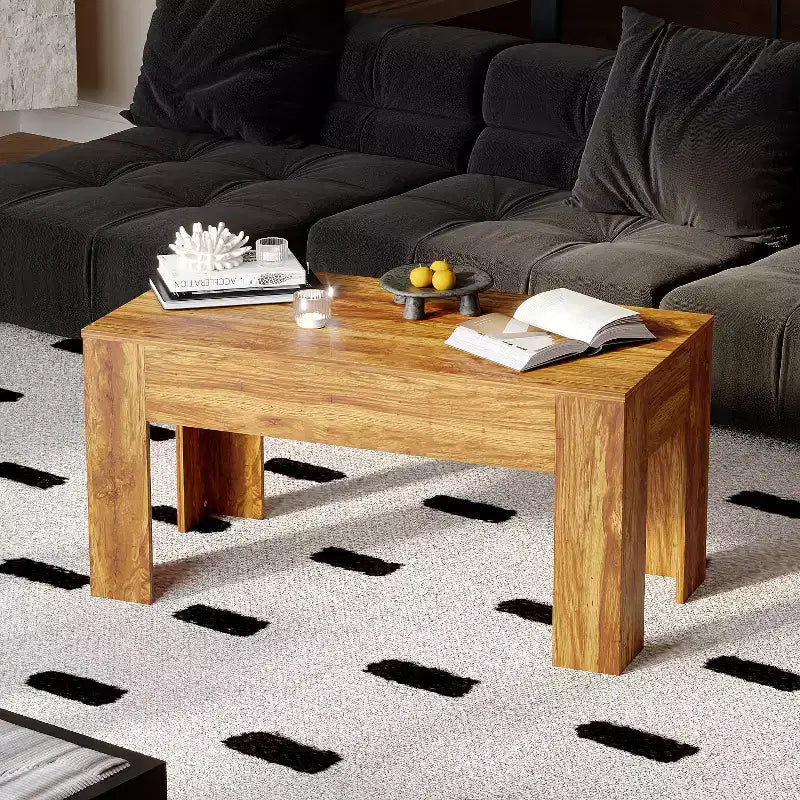 Table basse multifonction avec rangement dissimulé et caractéristiques tactiques, table basse, bureau pour enfants, petite table