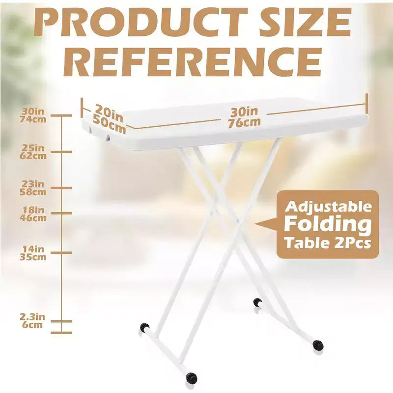 Petite table pliante de camping individuelle, bureau pliant léger et portable, table utilitaire robuste à hauteur réglable, petite table en plastique pour le camping