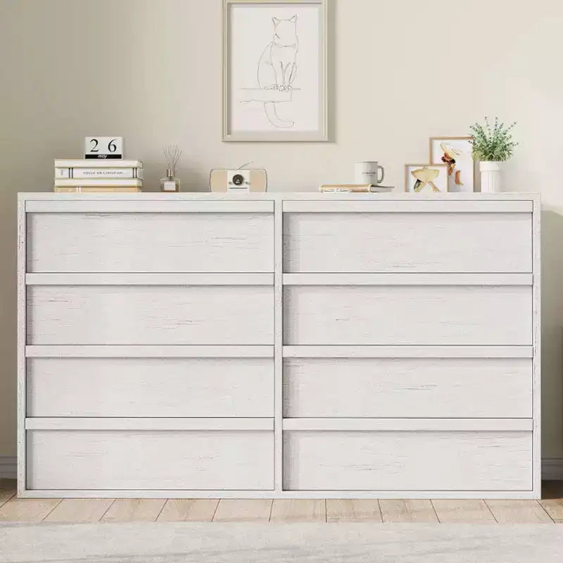 Moderner Doppelschubladenschrank mit 6/ 7 /8 Schubladen, Holzkommode für Wohnzimmer, Flur, Eingangsbereich und Büro