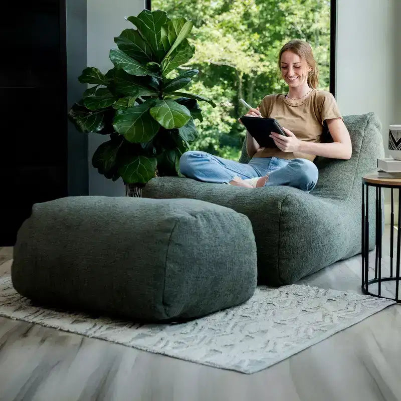 Strukturierter Sitzsack mit Schaumstofffüllung, zum Entspannen, für jedes Alter