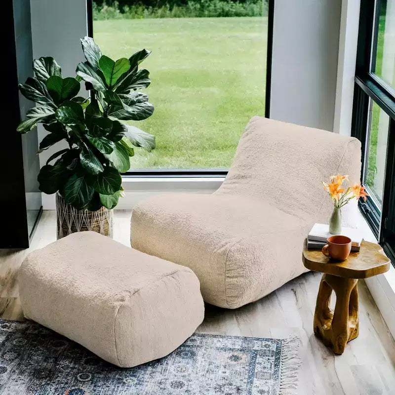 Strukturierter Sitzsack mit Schaumstofffüllung, zum Entspannen, für jedes Alter