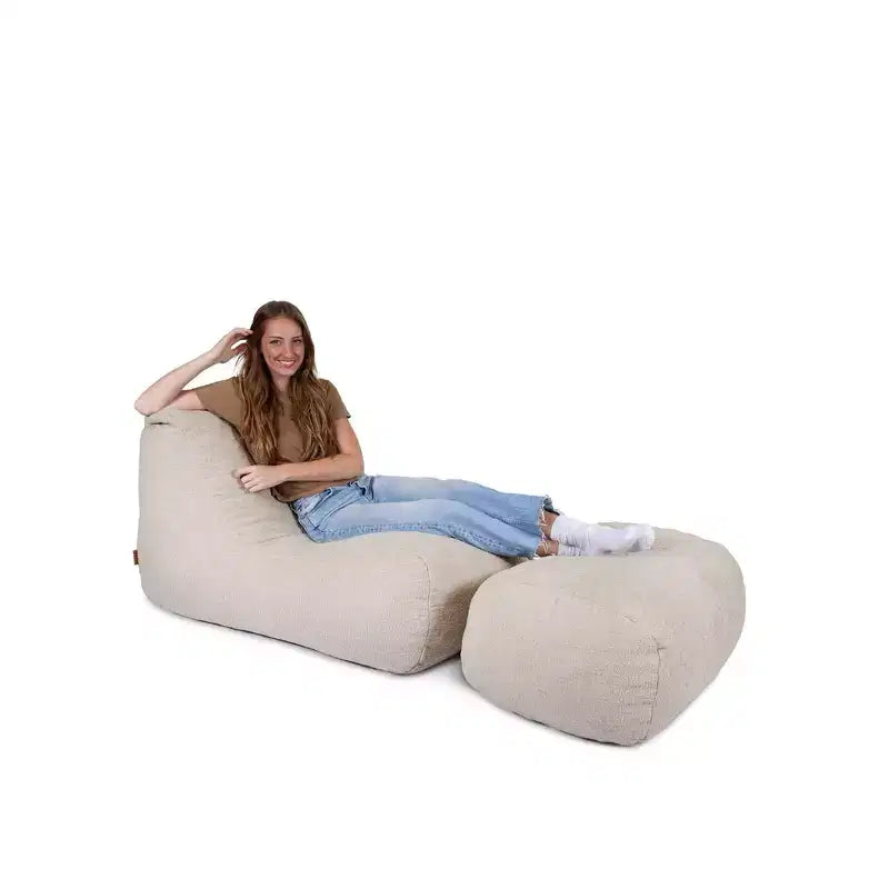 Fauteuil poire structuré et rempli de mousse, inclinable, pour tous les âges