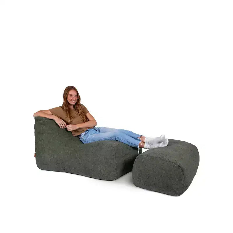 Fauteuil poire structuré et rempli de mousse, inclinable, pour tous les âges